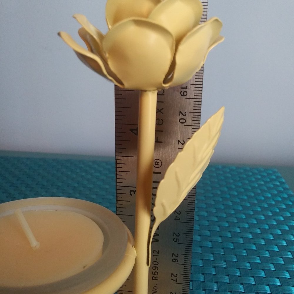 Yellow Roses Metal Candle Holder - Picture 5 of 10